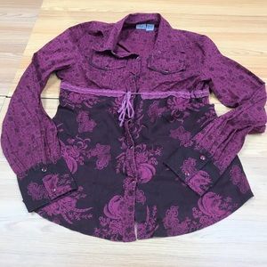 Daytrip | Magenta Button Down Blouse